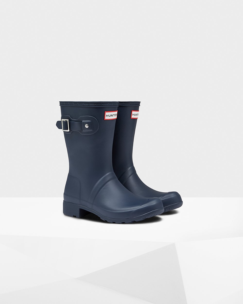 Women Hunter Original Tour Foldable | Short Rain Boots Navy | NZ-59672-OEFR